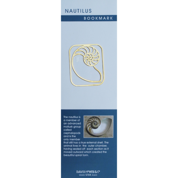 This image shows a Nautilus Bookmark produced by David Howell & Co